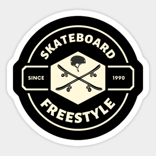 Skate freestyle X planche Sticker